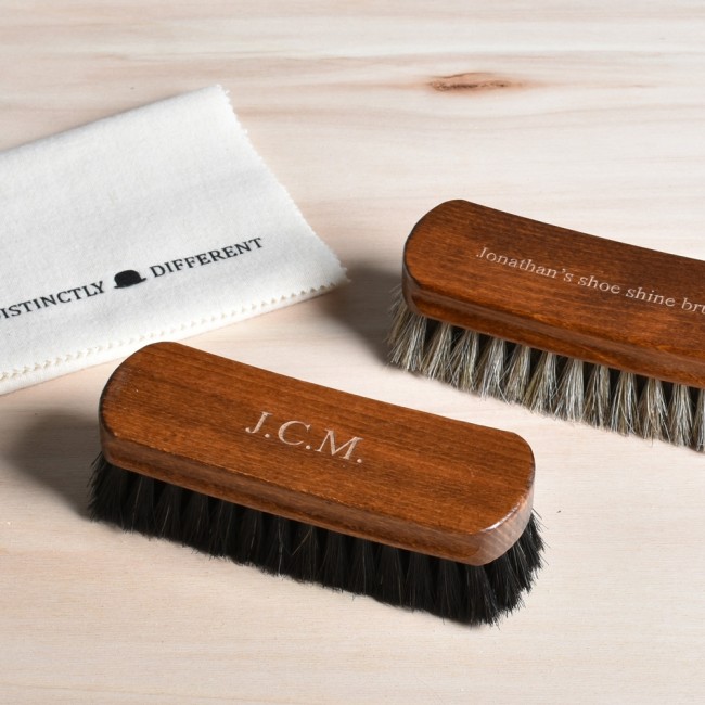 horsehair shoe brush set